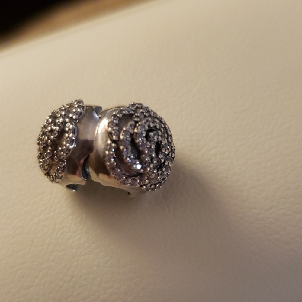 PANDORA SHIMMERING ROSE CLIP, CLEAR CZ - Picture 3 of 4